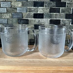 Arabia Krouvi Crystal Vintage Beer Mugs 50Cl in Oiva Toika Iittala Mold-TWO